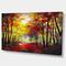 Designart - Walk Through Autumn Forest - Landscape Art Print Canvas